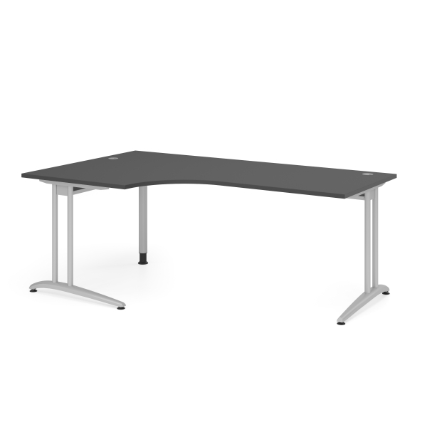 4032062321867 - Schreibtisch VBS 74cm (H) 200x120cm (BxT) Graphit   silber 4032062321867 Hammerbacher