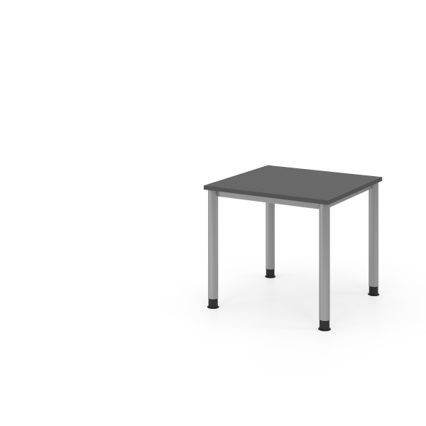 4032062321942 - Schreibtisch VHS manuell höhenverstellbar 81cm (H) 80x80cm (BxT) Graphit   silber 4032062321942 Hammerbacher
