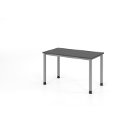 Schreibtisch VHS, manuell h&ouml;henverstellbar, 81cm (H), 120x67,2cm (BxT), graphit / silber