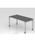 Schreibtisch VJS, manuell h&ouml;henverstellbar, 76cm (H), 160x80cm (BxT), graphit / silber