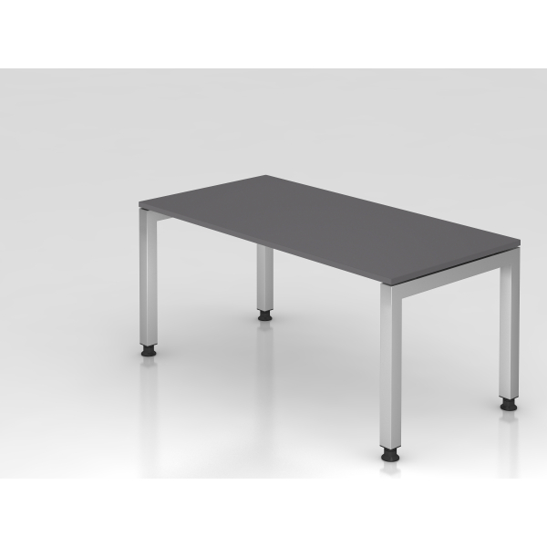 4032062322055 - Schreibtisch VJS manuell höhenverstellbar 76cm (H) 160x80cm (BxT) Graphit   silber 4032062322055 Hammerbacher
