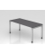 Schreibtisch VJS, manuell h&ouml;henverstellbar, 76cm (H), 180x80cm (BxT), graphit / silber
