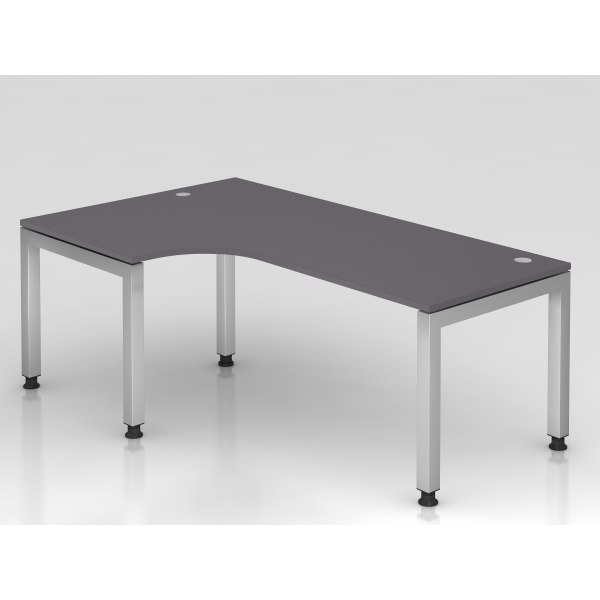 4032062322079 - Schreibtisch VJS manuell höhenverstellbar 76cm (H) 200x120cm (BxT) Graphit   silber 4032062322079 Hammerbacher