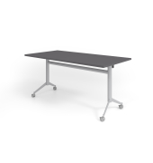 Klapptisch VKF, 160x80cm (BxT), 73,5cm (H), graphit / silber, mit Rollen