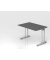 Schreibtisch VNS, 74cm (H), 120x80cm (BxT), graphit / silber