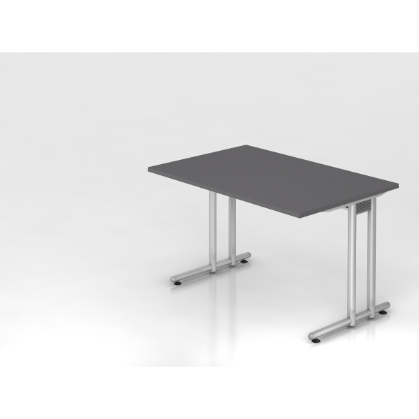 4032062322109 - Schreibtisch VNS 74cm (H) 120x80cm (BxT) Graphit   silber 4032062322109 Hammerbacher