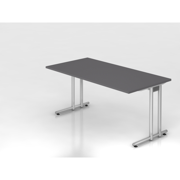 4032062322116 - Schreibtisch VNS 74cm (H) 160x80cm (BxT) Graphit   silber 4032062322116 Hammerbacher