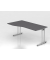 Schreibtisch VNS, 74cm (H), 180x100cm (BxT), graphit / silber
