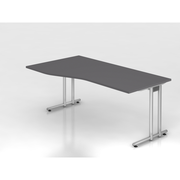 4032062322123 - Schreibtisch VNS 74cm (H) 180x100cm (BxT) Graphit   silber 4032062322123 Hammerbacher