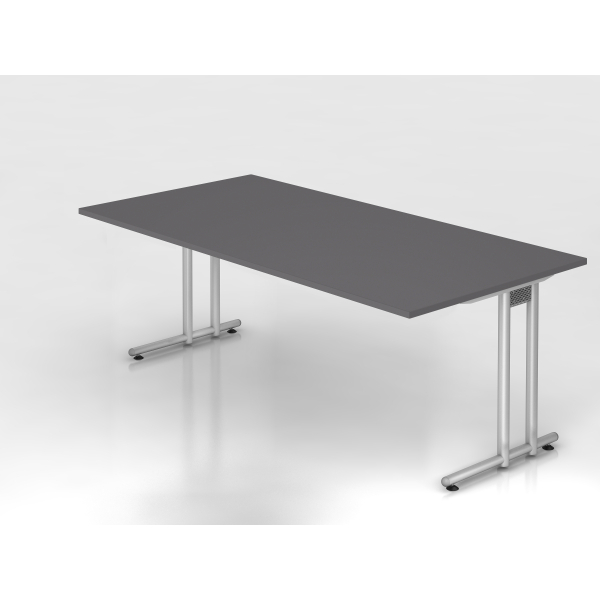 4032062322147 - Schreibtisch VNS 74cm (H) 200x100cm (BxT) Graphit   silber 4032062322147 Hammerbacher