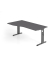 Schreibtisch VOS, manuell h&ouml;henverstellbar, 85cm (H), 180x100cm (BxT), graphit / graphit