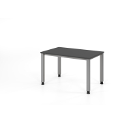 Schreibtisch VQS, manuell h&ouml;henverstellbar, 81cm (H), 120x80cm (BxT), graphit / silber
