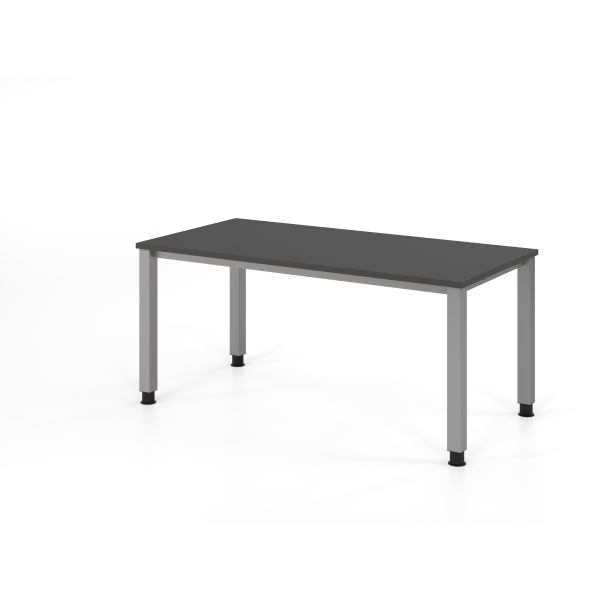 4032062322277 - Schreibtisch VQS manuell höhenverstellbar 81cm (H) 160x80cm (BxT) Graphit   silber 4032062322277 Hammerbacher