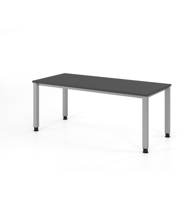 Schreibtisch VQS, manuell h&ouml;henverstellbar, 81cm (H), 180x80cm (BxT), graphit / silber
