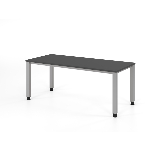 4032062322291 - Schreibtisch VQS manuell höhenverstellbar 81cm (H) 180x80cm (BxT) Graphit   silber 4032062322291 Hammerbacher