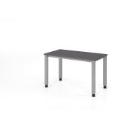 Schreibtisch VQS, manuell h&ouml;henverstellbar, 81cm (H), 120x67,2cm (BxT), graphit / silber