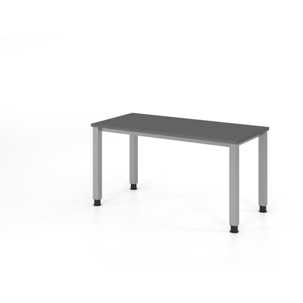 4032062322321 - Schreibtisch VQS manuell höhenverstellbar 81cm (H) 140x672cm (BxT) Graphit   silber 4032062322321 Hammerbacher