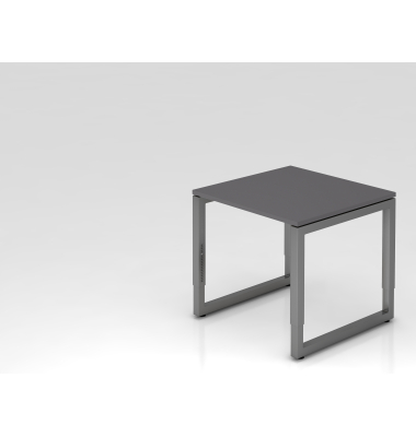 Schreibtisch VRS, manuell h&ouml;henverstellbar, 85cm (H), 80x80cm (BxT), graphit / graphit