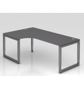 Schreibtisch VRS, manuell h&ouml;henverstellbar, 85cm (H), 200x120cm (BxT), graphit / graphit