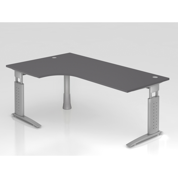 4032062322451 - Schreibtisch VUS manuell höhenverstellbar 86cm (H) 200x120cm (BxT) Graphit   silber 4032062322451 Hammerbacher