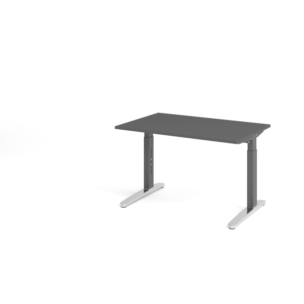4032062322475 - Schreibtisch VXB manuell höhenverstellbar 85cm (H) 120x80cm (BxT) Graphit   graphit 4032062322475 Hammerbacher