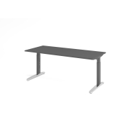 Schreibtisch VXB, manuell h&ouml;henverstellbar, 85cm (H), 180x80cm (BxT), graphit / graphit