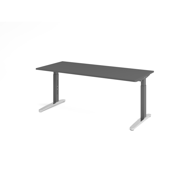 4032062322499 - Schreibtisch VXB manuell höhenverstellbar 85cm (H) 180x80cm (BxT) Graphit   graphit 4032062322499 Hammerbacher