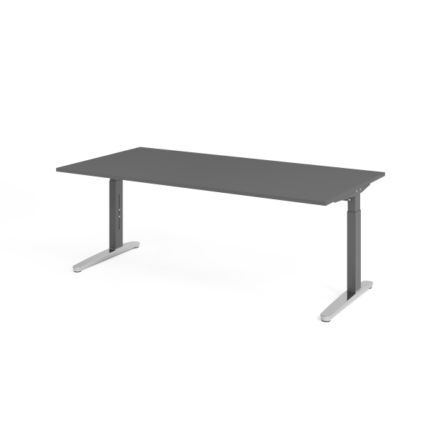 4032062322505 - Schreibtisch VXB manuell höhenverstellbar 85cm (H) 200x100cm (BxT) Graphit   graphit 4032062322505 Hammerbacher