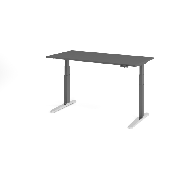 4032062322529 - Sitz-Steh-Schreibtisch VXBHM elektrisch höhenverstellbar 129cm (H) 160x80cm (BxT) Graphit   graphit 4032062322529 Hammerbach