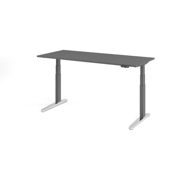 4032062322536 - Sitz-Steh-Schreibtisch VXBHM elektrisch höhenverstellbar 129cm (H) 180x80cm (BxT) Graphit   graphit 4032062322536 Hammerbach