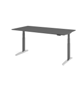 Sitz-Steh-Schreibtisch VXBHM, elektrisch h&ouml;henverstellbar, 129cm (H), 200x100cm (BxT), graphit / graphit