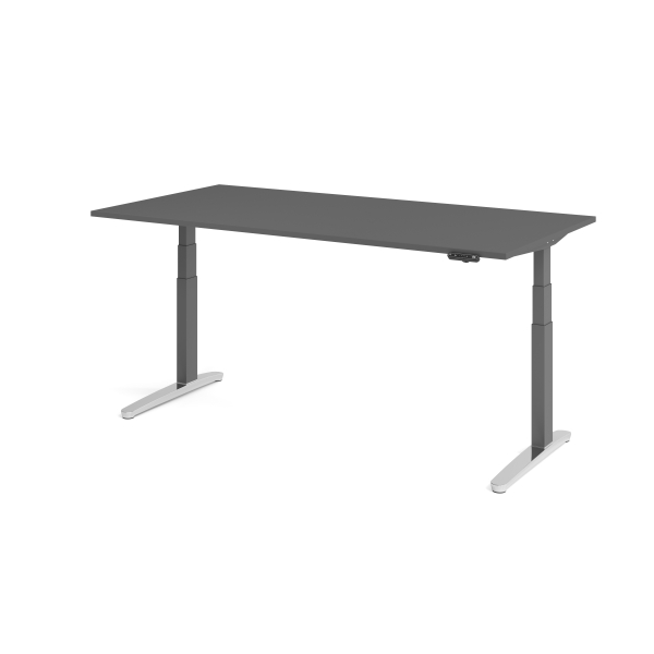 4032062322543 - Sitz-Steh-Schreibtisch VXBHM elektrisch höhenverstellbar 129cm (H) 200x100cm (BxT) Graphit   graphit 4032062322543 Hammerbac