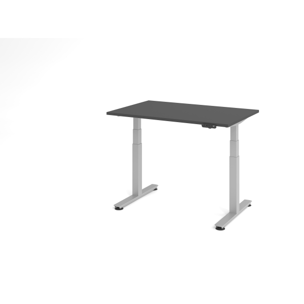 4032062322635 - Sitz-Steh-Schreibtisch VXDSM elektrisch höhenverstellbar 127cm (H) 120x80cm (BxT) Graphit   silber 4032062322635 Hammerbache