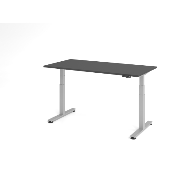 4032062322642 - Sitz-Steh-Schreibtisch VXDSM elektrisch höhenverstellbar 127cm (H) 160x80cm (BxT) Graphit   silber 4032062322642 Hammerbache