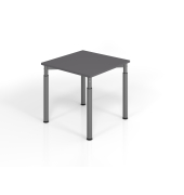 Schreibtisch VYS, manuell h&ouml;henverstellbar, 82cm (H), 80x80cm (BxT), graphit / graphit