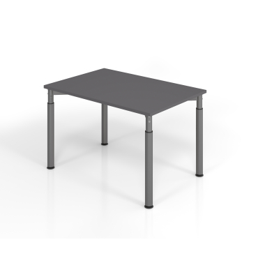 Schreibtisch VYS, manuell h&ouml;henverstellbar, 82cm (H), 120x80cm (BxT), graphit / graphit