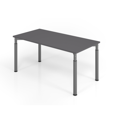Schreibtisch VYS, manuell h&ouml;henverstellbar, 82cm (H), 160x80cm (BxT), graphit / graphit