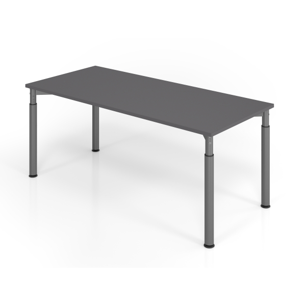 4032062322819 - Schreibtisch VYS manuell höhenverstellbar 82cm (H) 180x80cm (BxT) Graphit   graphit 4032062322819 Hammerbacher