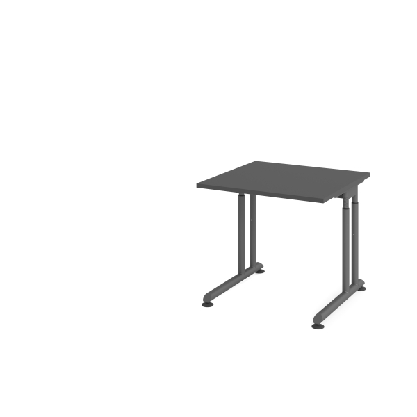 4032062322826 - Schreibtisch VZS manuell höhenverstellbar 82cm (H) 80x80cm (BxT) Graphit   graphit 4032062322826 Hammerbacher