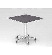 Sitz-Steh-Schreibtisch VST, mechanisch h&ouml;henverstellbar, 80x80cm (BxT), graphit / chrom