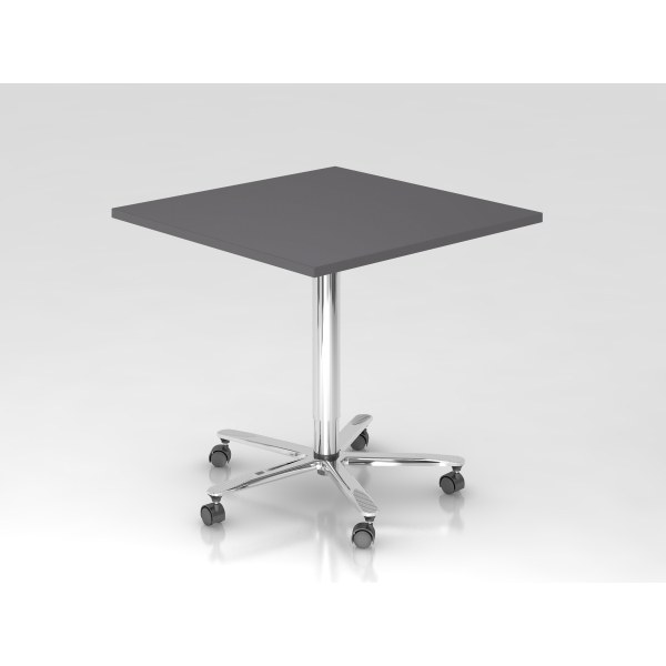 4032062322932 - Sitz-Steh-Schreibtisch VST mechanisch höhenverstellbar 80x80cm (BxT) Graphit   chrom 4032062322932 Hammerbacher