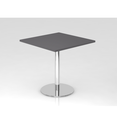 Besprechungstisch STF, 74,5cm (H), 80x80cm (BxT), quadratisch, graphit / chrom