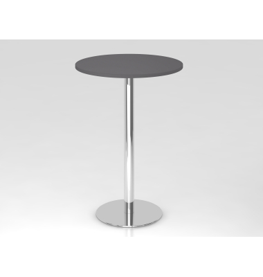 Stehtisch VSTH 111,6cm (H), 80x80cm (BxT), rund, graphit / chrom