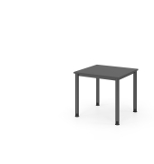 Schreibtisch VHS, manuell h&ouml;henverstellbar, 81cm (H), 80x80cm (BxT), graphit / graphit