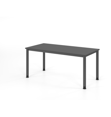 Schreibtisch VHS, manuell h&ouml;henverstellbar, 81cm (H), 160x80cm (BxT), graphit / graphit