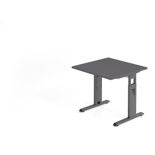 4032062323182 - Schreibtisch VOS manuell höhenverstellbar 85cm (H) 80x80cm (BxT) Graphit   graphit 4032062323182 Hammerbacher