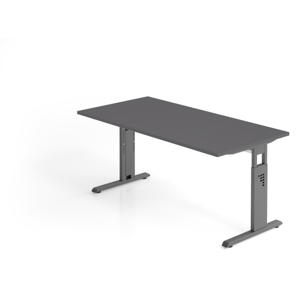 4032062323205 - Schreibtisch VOS manuell höhenverstellbar 85cm (H) 160x80cm (BxT) Graphit   graphit 4032062323205 Hammerbacher