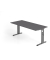 Schreibtisch VOS, manuell h&ouml;henverstellbar, 85cm (H), 180x80cm (BxT), graphit / graphit