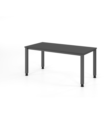 Schreibtisch VQS, manuell h&ouml;henverstellbar, 81cm (H), 160x80cm (BxT), graphit / graphit