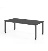 Schreibtisch VQS, manuell h&ouml;henverstellbar, 81cm (H), 200x100cm (BxT), graphit / graphit